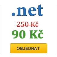 .net doména za 90 Kč/rok